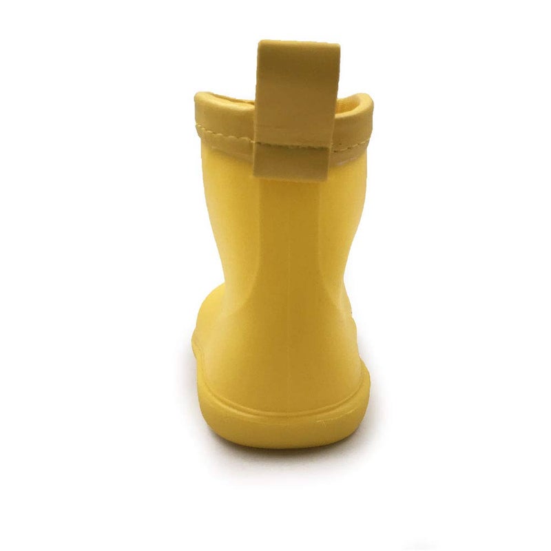 Amoji Boy's Rain Boots Toddler Rainboots Kid's Rubber Waterproof Garden Shoes Yellow 7-8 Toddler - Image 4